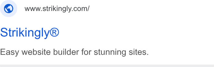 Strikingly ad on Google Ads: Strikingly® Easy website builder for stunning sites.