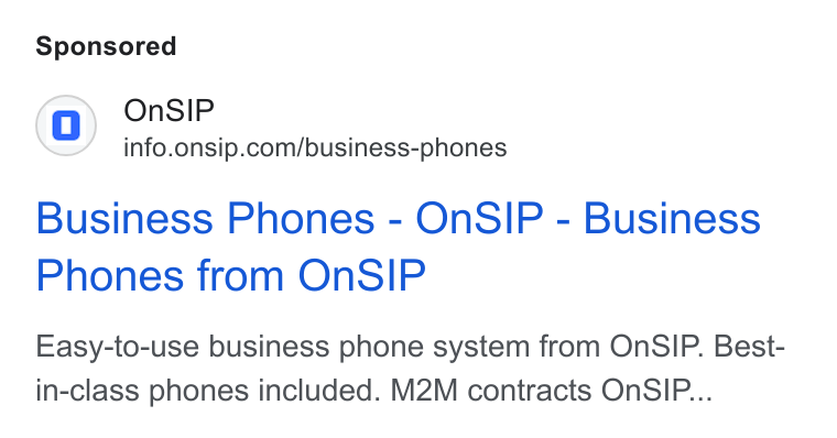 OnSIP ad on Google Ads: Business Phones - On SIP - Business Phones from On SIP Easy-to-use business phone system from On SIP. Best- in-class phones included. M2M contracts On SIP...