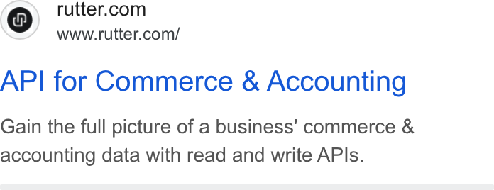 Rutter ad on Google Ads: www.rutter.com/ API for Commerce & Accounting Gain the full picture of a business' commerce & accounting data with read and write APIs.