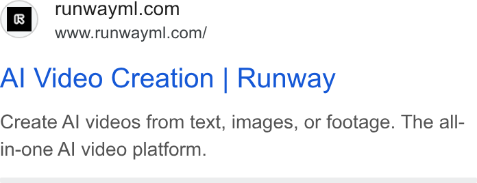 Runway ad on Google Ads: www.runwayml.com/ Al Video Creation | Runway Create Al videos from text, images, or footage. The all- in-one Al video platform.