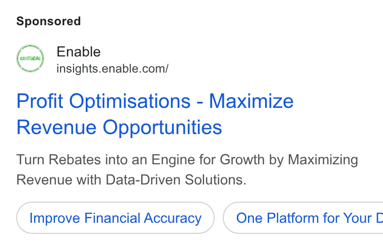 Enable ad on Google Ads: Profit Optimisations - Maximize Revenue Opportunities Turn Rebates into an Engine for Growth by Maximizing Revenue with Data-Driven Solutions. Improve Financial Accuracy ) ( One Platform for Your C