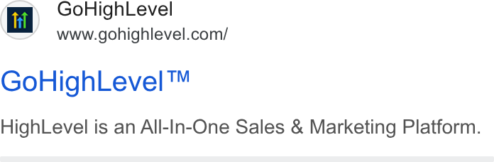 HighLevel ad on Google Ads: Go High Level™ High Level is an All-In-One Sales & Marketing Platform.