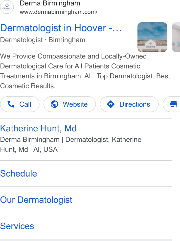 Derma Birmingham ad creative