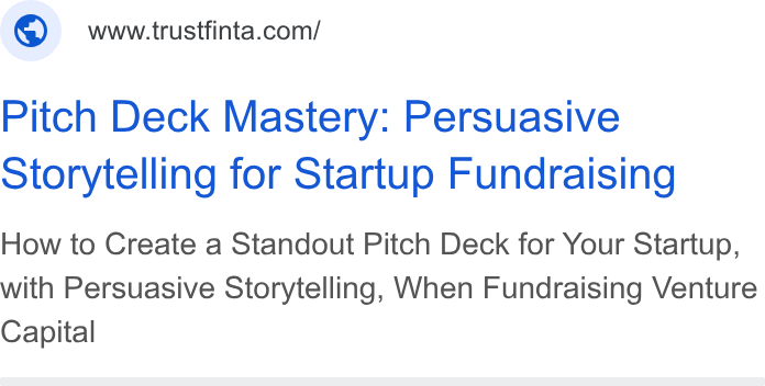 Finta ad on Google Ads: Pitch Deck Mastery: Persuasive Storytelling for Startup Fundraising How to Create a Standout Pitch Deck for Your Startup, with Persuasive Storytelling, When Fundraising Venture Capital