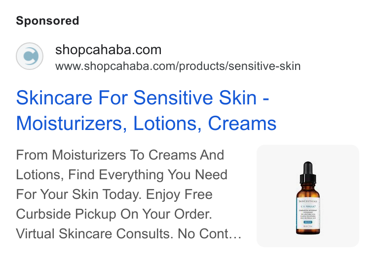 Cahaba Dermatology & Skin Health Center ad creative