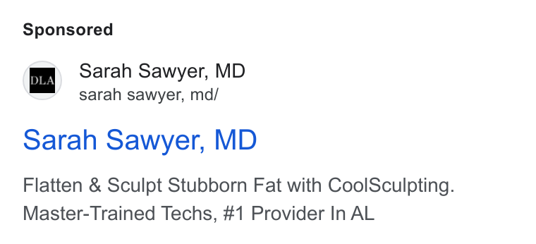 Dermatology & Laser of Alabama ad creative