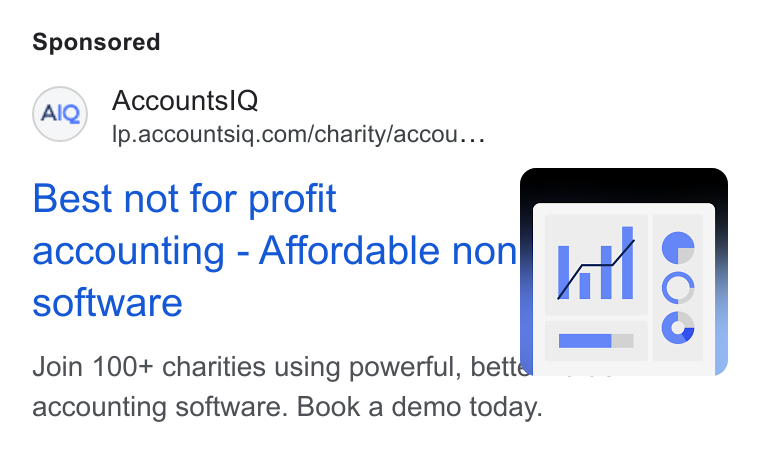 AccountsIQ ad on Google Ads: Best not for profit accounting - Affordable non software Join 100+ charities using powerful, bett@ accounting software. Book a demo today.