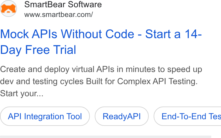 QMetry ad on Google Ads: Mock APIs Without Code - Start a 14- Day Free Trial Create and deploy virtual APIs in minutes to speed up dev and testing cycles Built for Complex API Testing. Start your... API Integration Tool Ready API } ( End-To-End Tes