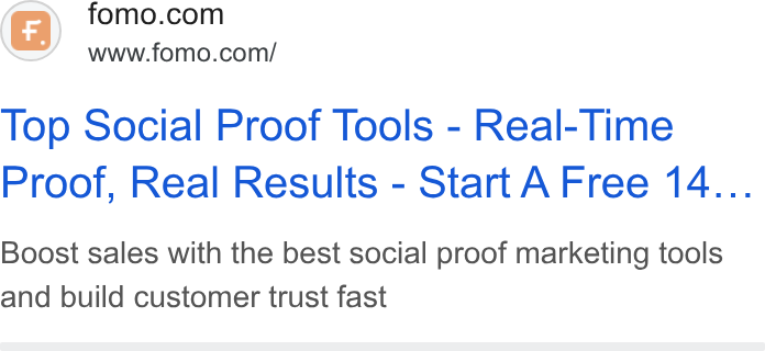 Fomo ad on Google Ads: www.fomo.com/ Top Social Proof Tools - Real-Time Proof, Real Results - Start A Free 14... Boost sales with the best social proof marketing tools and build customer trust fast