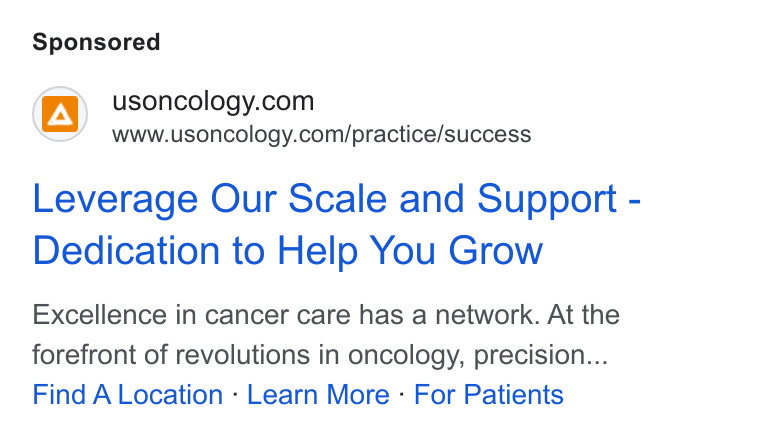 McKesson ad on Google Ads: www.usoncology.com/practice/success Leverage Our Scale and Support - Dedication to Help You Grow Excellence in cancer care has a network. At the forefront of revolutions in oncology, precision... Find A Location - Learn More - For Patients