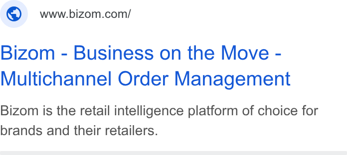 Bizom ad on Google Ads: Bizom - Business on the Move - Multichannel Order Management Bizom is the retail intelligence platform of choice for brands and their retailers.