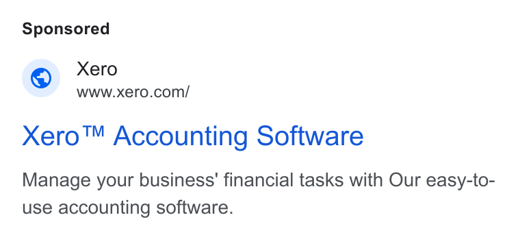 Xero ad on Google Ads: Xero™ Accounting Software Manage your business’ financial tasks with Our easy-to- use accounting software.