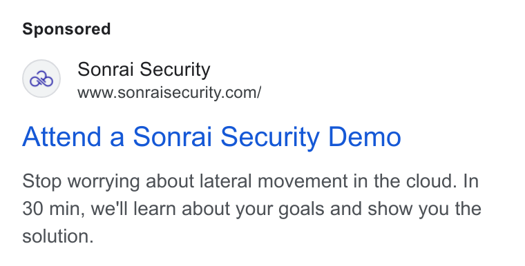 Sonrai Security ad