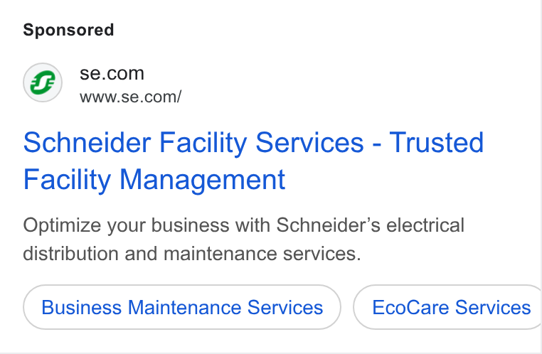 Schneider Electric ad on Google Ads: www.se.com/ Schneider Facility Services - Trusted Facility Management Optimize your business with Schneider’s electrical distribution and maintenance services. Business Maintenance Services Eco Care Services