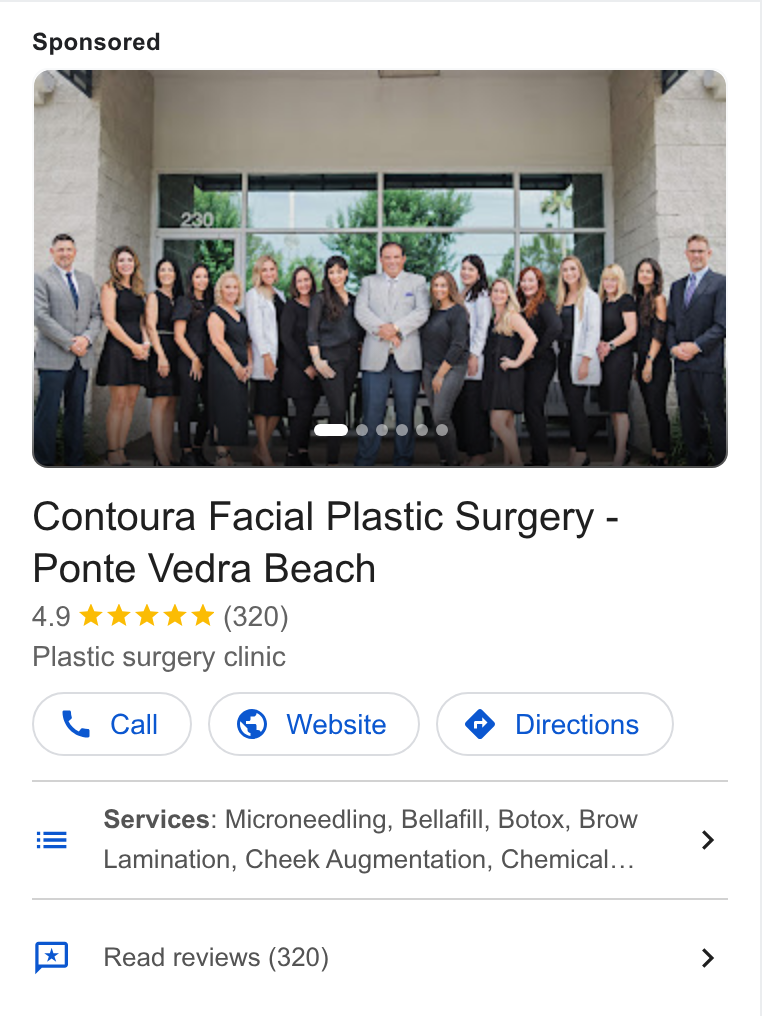 Contoura Facial Plastic Surgery ad creative