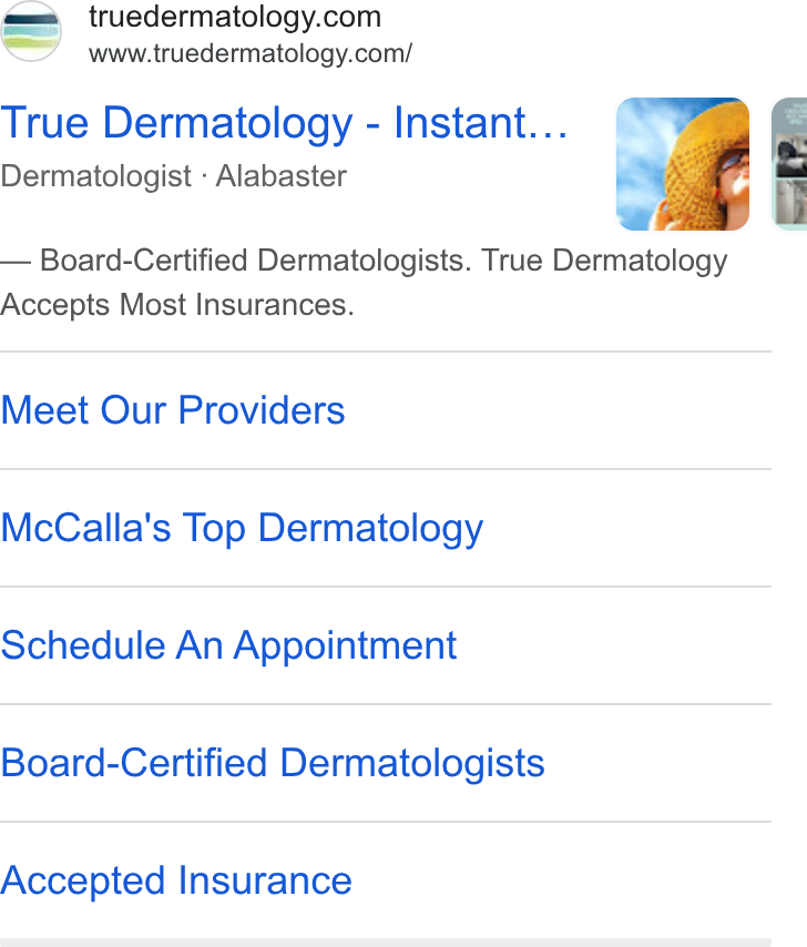 True Dermatology - Birmingham ad creative