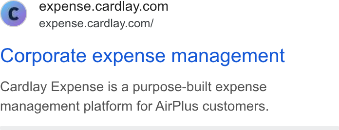 Cardlay ad on Google Ads: expense.cardlay.com/ Corporate expense management Cardlay Expense is a purpose-built expense management platform for Air Plus customers.