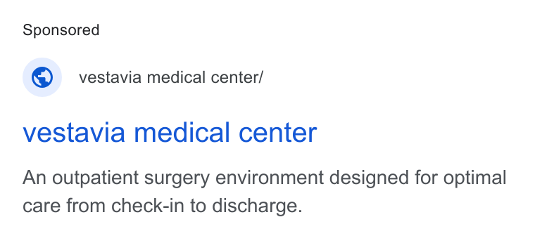 Surgical Institute of Alabama ad creative