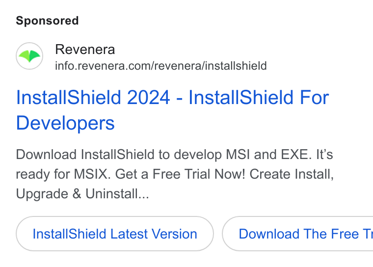 Revenera ad on Google Ads: Install Shield 2024 - Install Shield For Developers Download Install Shield to develop MSI and EXE. It’s ready for MSIX. Get a Free Trial Now! Create Install, Upgrade & Uninstall... Install Shield Latest Version | Download The Free Ti