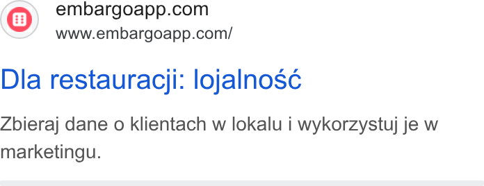 Embargo ad on Google Ads: www.embargoapp.com/ Dla restauracji: lojalnosc Zbieraj dane o klientach w lokalu i wykorzystuj je w marketingu.