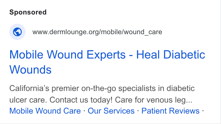 Dermlounge ad creative
