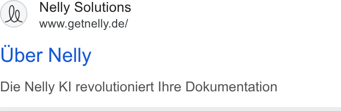 Nelly Solutions ad on Google Ads: Uber Nelly Die Nelly KI revolutioniert Ihre Dokumentation