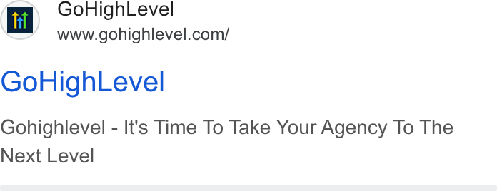 HighLevel ad on Google Ads: Go High Level Gohighlevel - It's Time To Take Your Agency To The Next Level