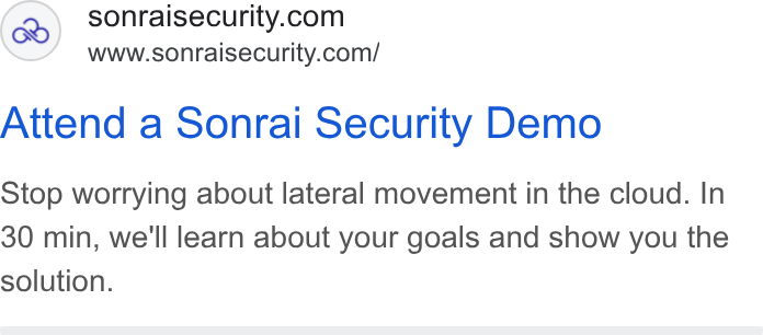 Sonrai Security ad