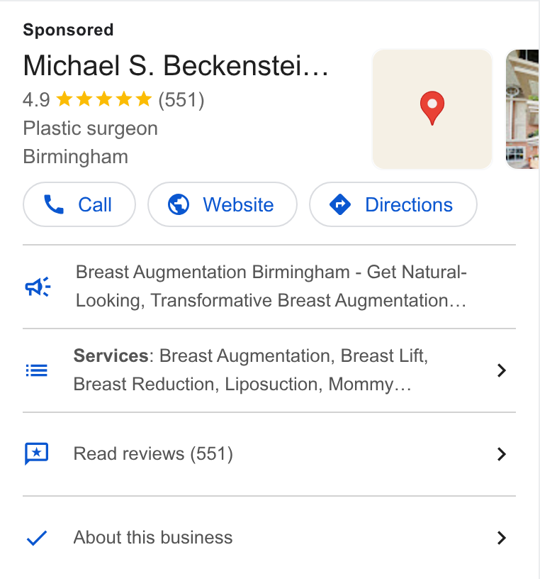 Michael S. Beckenstein, MD ad creative