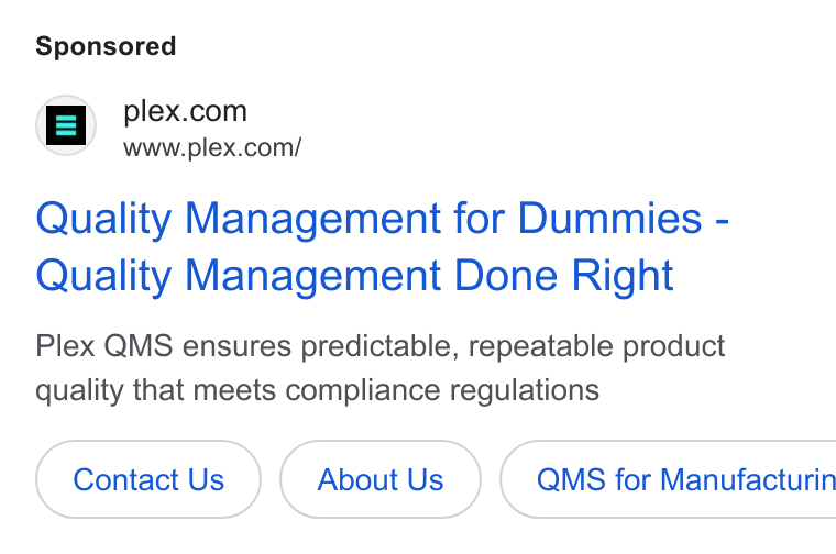 Rockwell Automation ad on Google Ads: www.plex.com/ Quality Management for Dummies - Quality Management Done Right Plex QMS ensures predictable, repeatable product quality that meets compliance regulations Contact Us About Us QMS for Manufacturin
