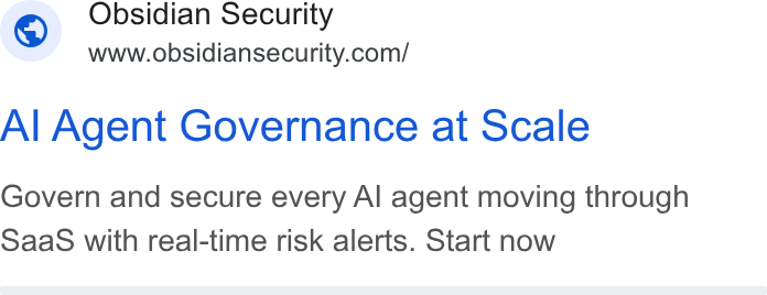 Obsidian Security ad