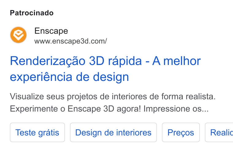 Chaos ad on Google Ads: Patrocinado Renderizagao 3D rapida - A melhor experiéncia de design Visualize seus projetos de interiores de forma realista. Experimente o Enscape 3D agora! Impressione os... Teste gratis Design de interiores | Realic