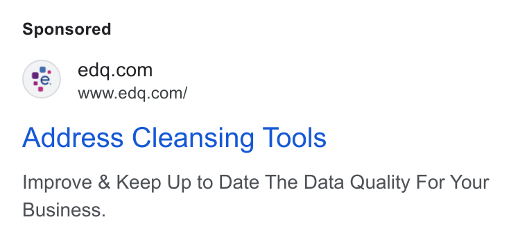 Experian Data Quality ad on Google Ads: www.edq.com/ Address Cleansing Tools Improve & Keep Up to Date The Data Quality For Your Business.