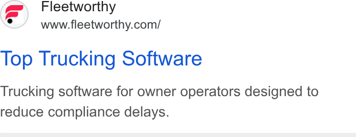 Bestpass ad on Google Ads: Top Trucking Software Trucking software for owner operators designed to reduce compliance delays.