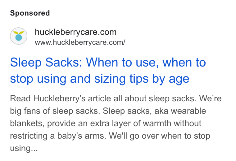 Huckleberry Labs ad on Google Ads: www.huckleberrycare.com/ Sleep Sacks: When to use, when to stop using and sizing tips by age Read Huckleberry's article all about sleep sacks. We're big fans of sleep sacks. Sleep sacks, aka wearable blankets, provide an extra layer of warmth without restricting a baby’s arms. We'll go over when to stop using...