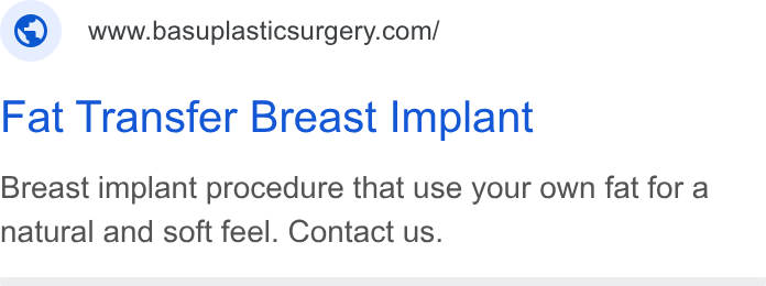 Basu Aesthetics + Plastic Surgery ad creative