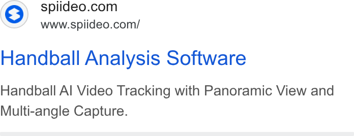 Spiideo ad on Google Ads: www.spiideo.com/ Handball Analysis Software Handball Al Video Tracking with Panoramic View and Multi-angle Capture.