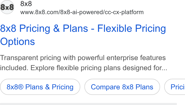 8x8 ad on Google Ads