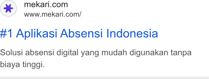 Mekari ad on Google Ads: www.mekari.com/ #1 Aplikasi Absensi Indonesia Solusi absensi digital yang mudah digunakan tanpa biaya tinggi.