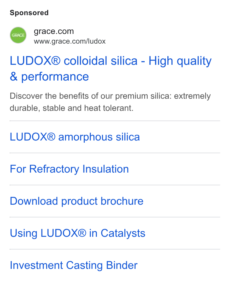 W.R. Grace ad on Google Ads: www.grace.com/ludox LUDOX® colloidal silica - High quality & performance Discover the benefits of our premium silica: extremely durable, stable and heat tolerant. LUDOX® amorphous silica For Refractory Insulation Download product brochure Using LUDOX® in Catalysts Investment Casting Binder