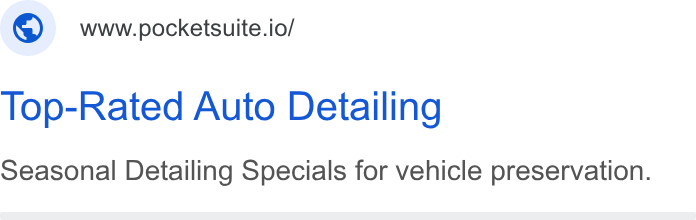 PocketSuite ad on Google Ads: www.pocketsuite.io/ Top-Rated Auto Detailing Seasonal Detailing Specials for vehicle preservation.