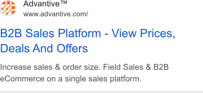 Advantive ad on Google Ads
