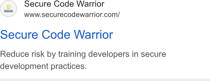 Secure Code Warrior ad on Google Ads: Secure Code Warrior Secure Code Warrior Reduce risk by training developers in secure development practices.