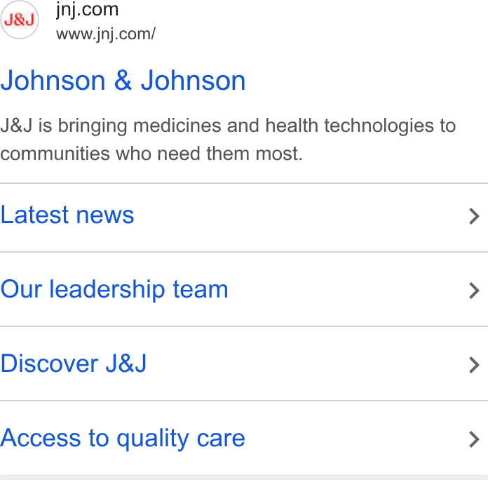 Johnson & Johnson ad on Google Ads: www.jnj.com/ Johnson & Johnson J& J is bringing medicines and health technologies to communities who need them most. Latest news > Our leadership team > Discover J& J > Access to quality care >