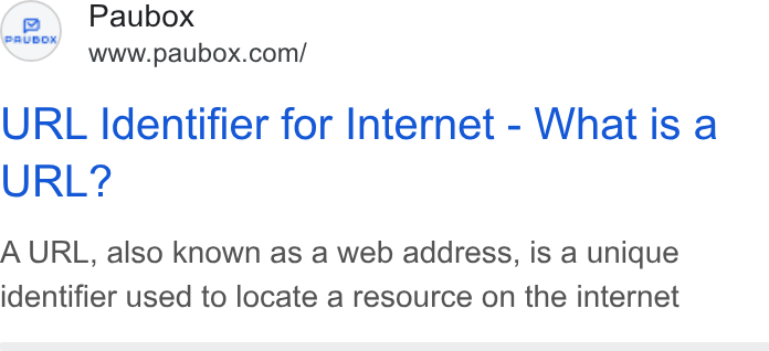 Paubox ad on Google Ads: URL Identifier for Internet - What is a URL? A URL, also known as a web address, is a unique identifier used to locate a resource on the internet