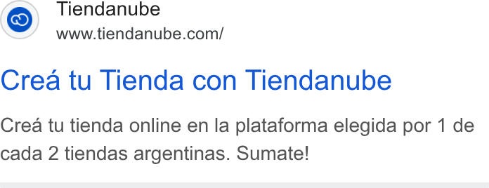 Tiendanube ad on Google Ads: Crea tu Tienda con Tiendanube Crea tu tienda online en la plataforma elegida por 1 de cada 2 tiendas argentinas. Sumate!