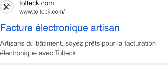 Tolteck ad on Google Ads: www.tolteck.com/ Facture électronique artisan Artisans du batiment, soyez préts pour la facturation électronique avec Tolteck
