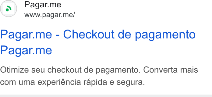 Pagar.me ad on Google Ads: Pagar.me www.pagar.me/ Pagar.me - Checkout de pagamento Pagar.me Otimize seu checkout de pagamento. Converta mais com uma experiéncia rapida e segura.