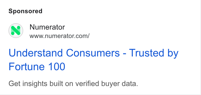 Numerator ad on Google Ads: Understand Consumers - Trusted by Fortune 100 Get insights built on verified buyer data.