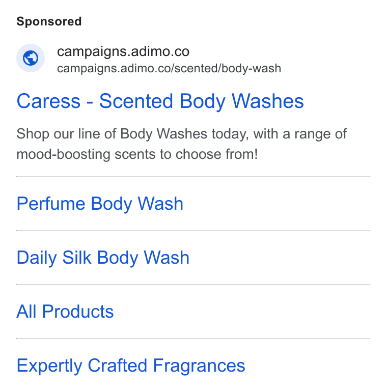 Adimo ad on Google Ads: campaigns.adimo.co/scented/body-wash Caress - Scented Body Washes Shop our line of Body Washes today, with a range of mood-boosting scents to choose from! Perfume Body Wash Daily Silk Body Wash All Products Expertly Crafted Fragrances